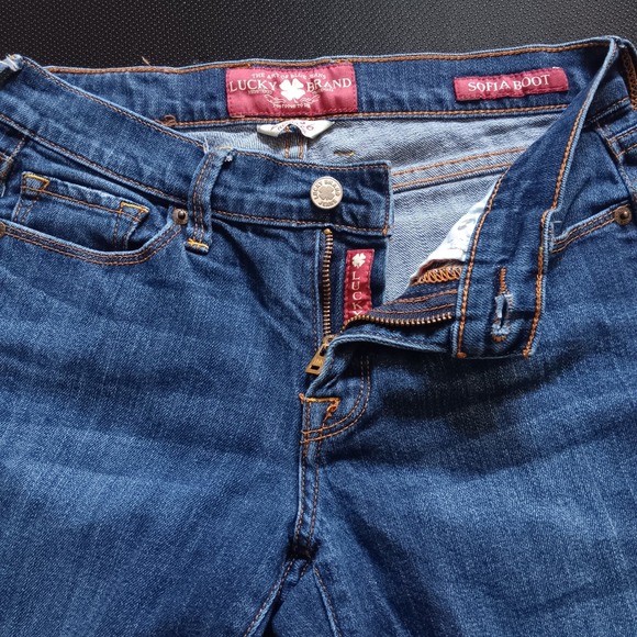 Lucky Brand Sofia Boot Jeans Womens 2/26 Blue Excellent Bootcut Stretch 7WC1003 - Picture 3 of 13